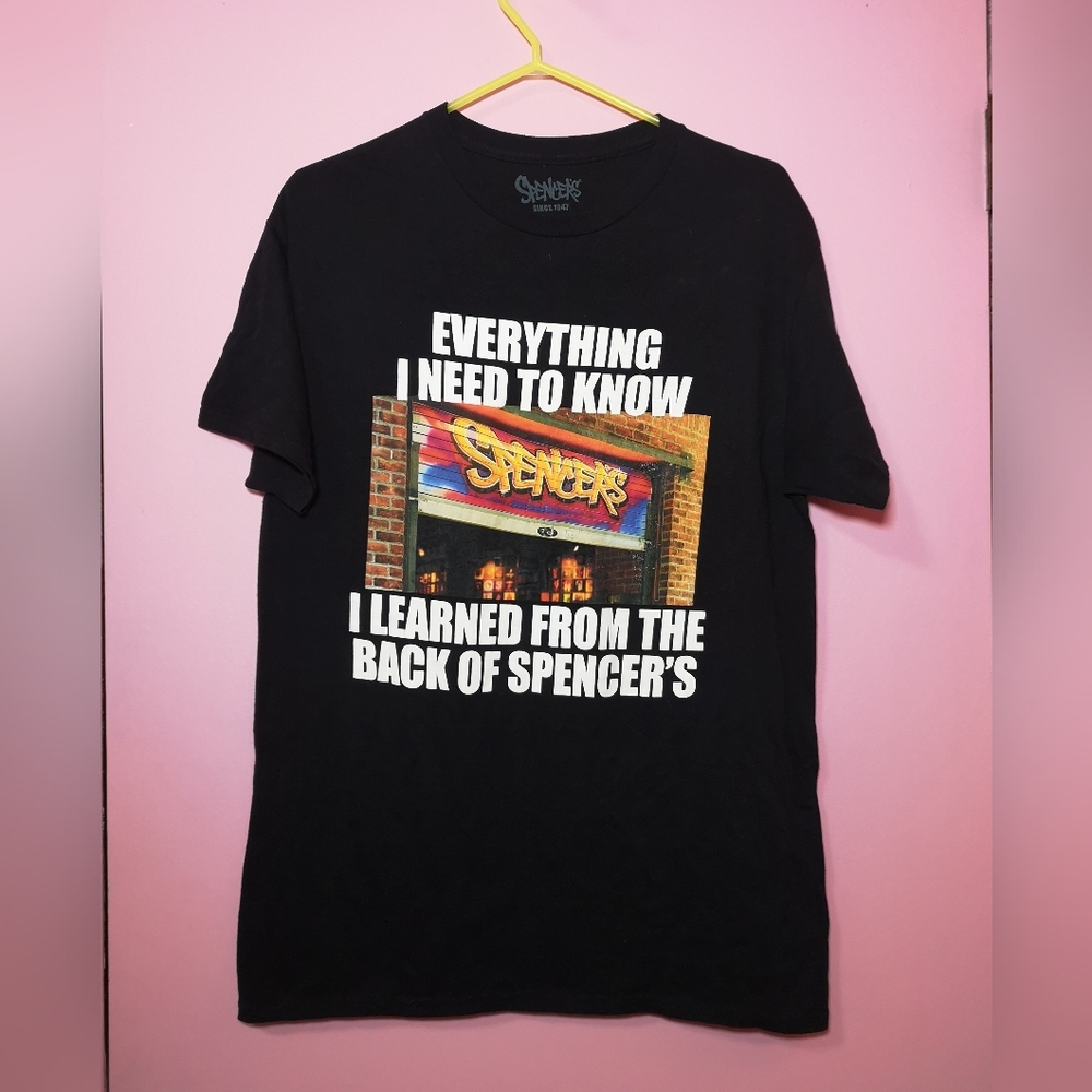 The Back Of Spencer's Funny T-Shirt